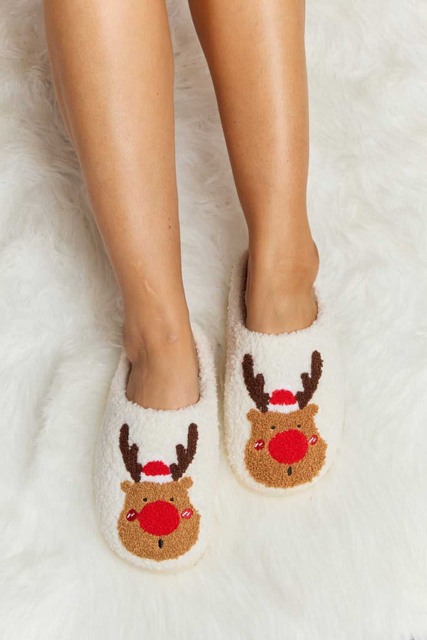 Melody Rudolph Print Plush Slide Slippers - Absolute fashion 2020