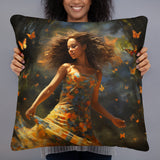 Women in Mystical Forest Pillow