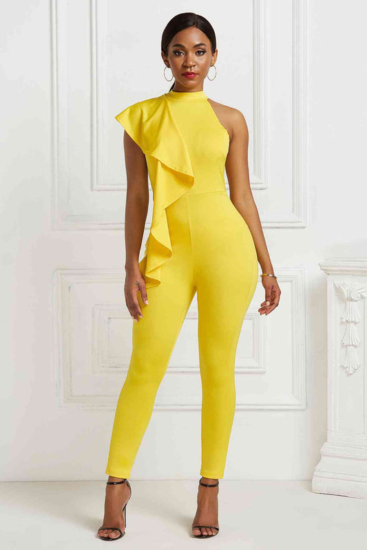 Flounced Sleeveless Jumpsuit - Absolute Fashion 2020