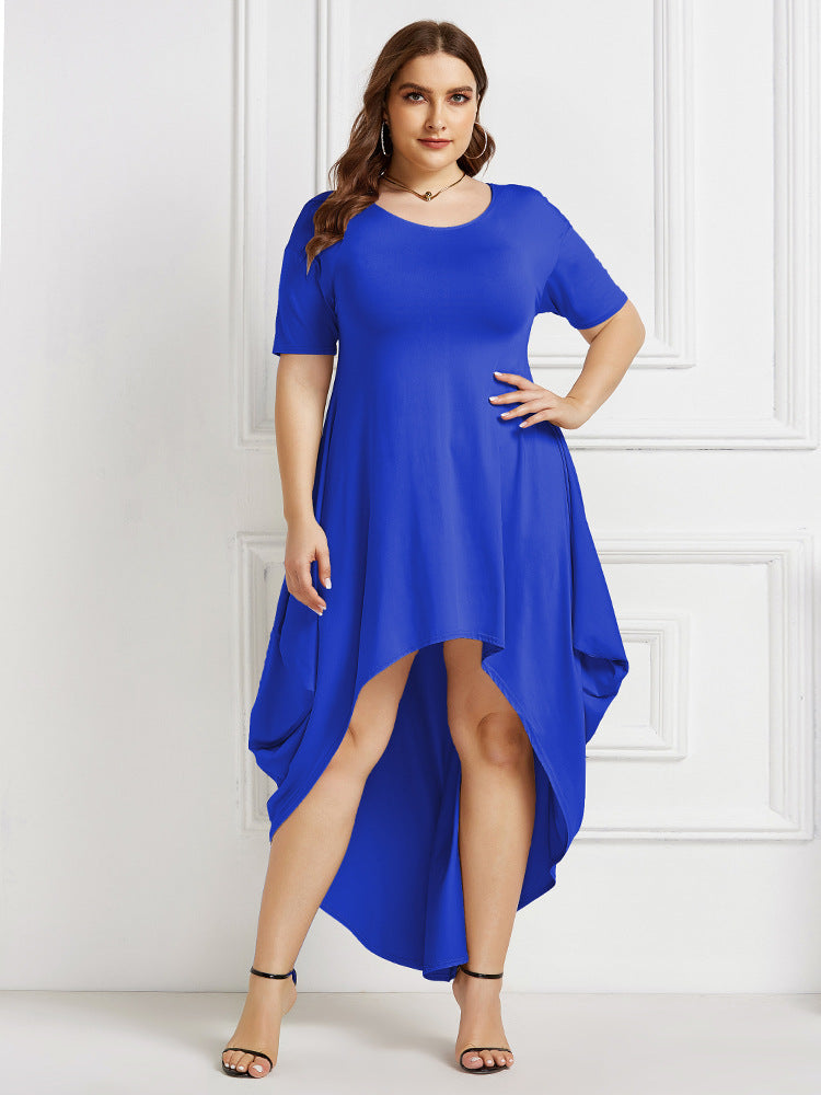 High Low Short Sleeve Dress - Absolute Fashion 2020