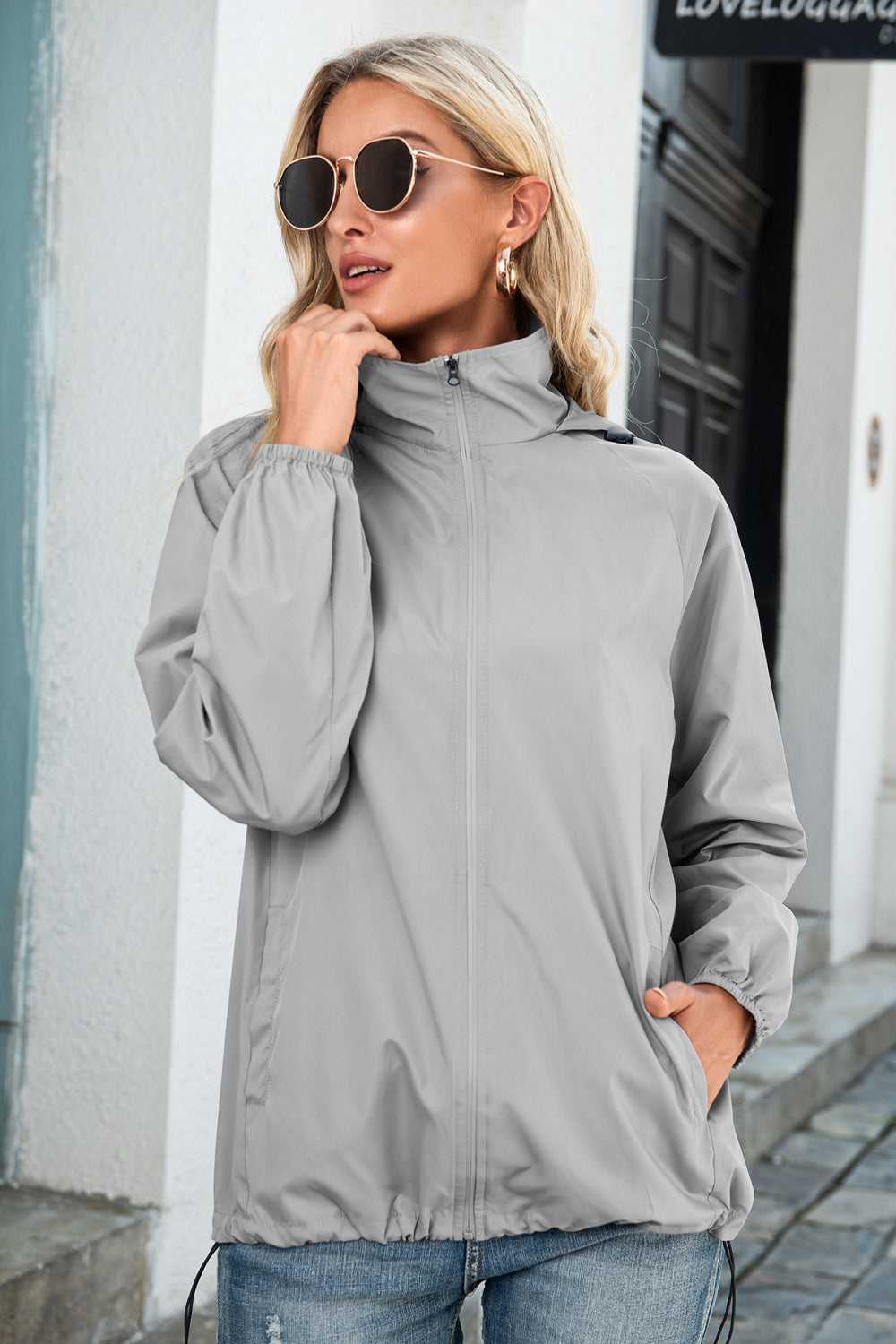 Zip Up Wind Hooded Jacket - Absolute Fashion 2020