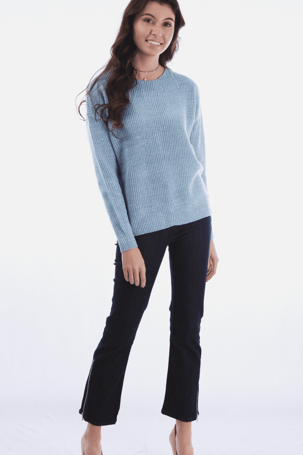 Sweater with Lace Up Back