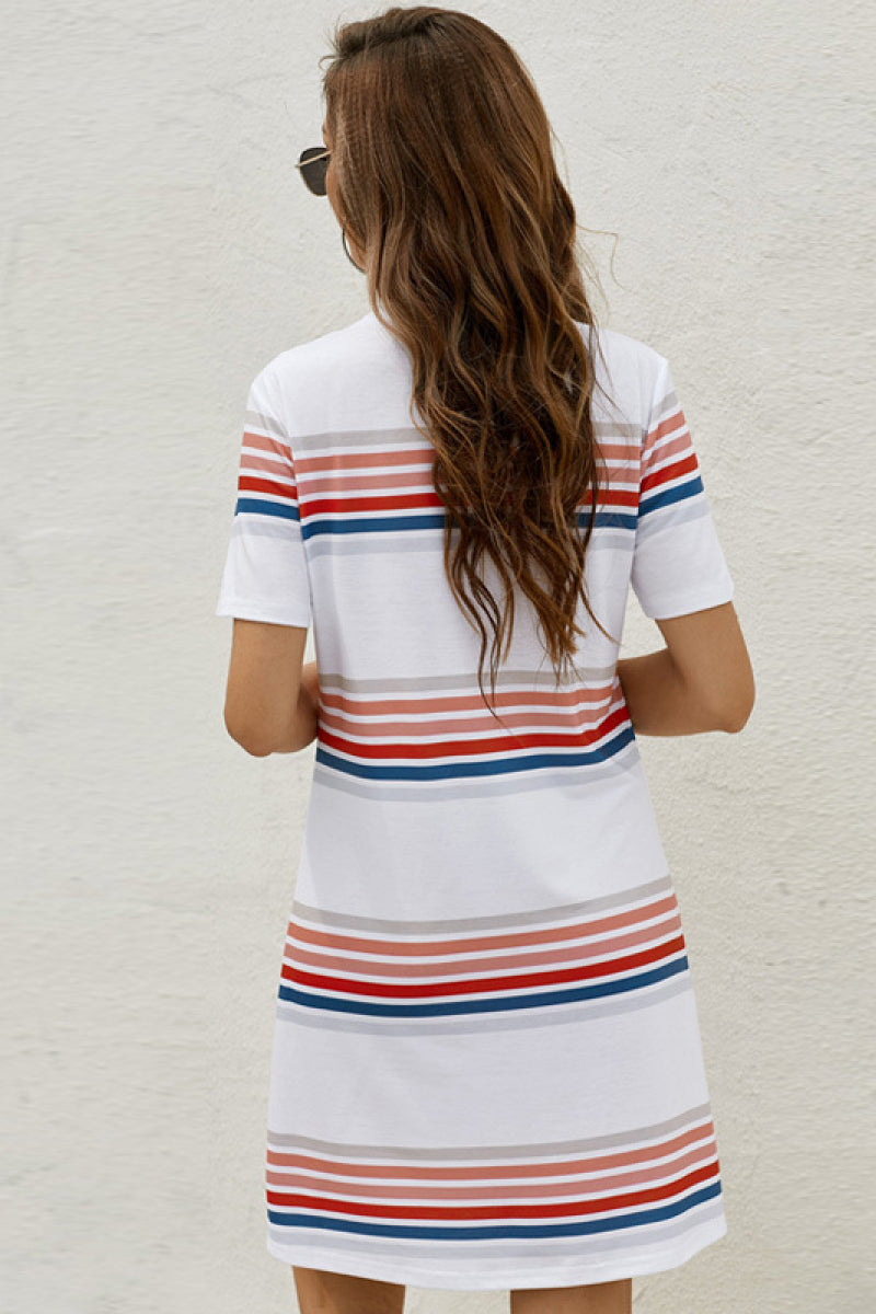 Striped T-Shirt Dress - Absolute Fashion 2020