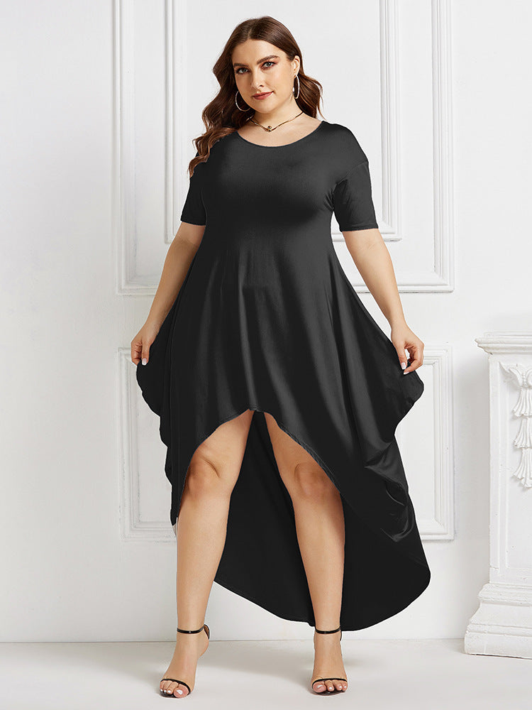 High Low Short Sleeve Dress - Absolute Fashion 2020