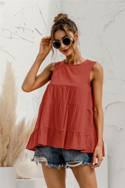 Sleeveless Tiered Top - Absolute Fashion 2020