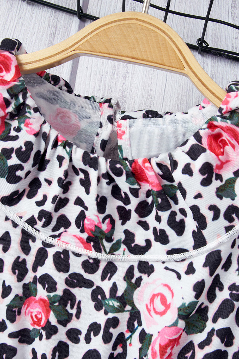 Girls Denim Top and Floral Dress Set