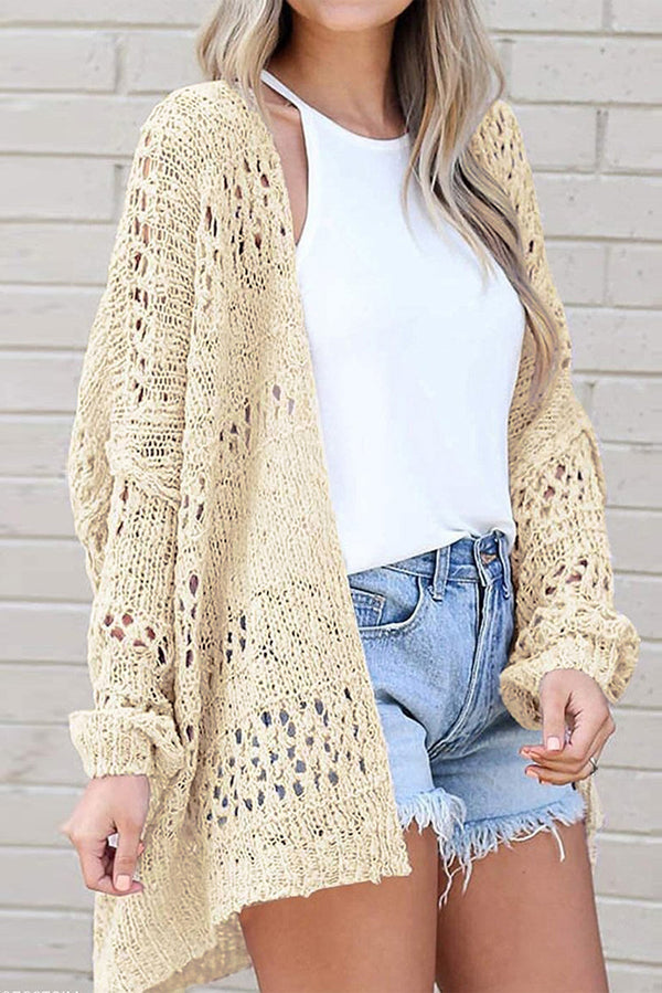 Openwork Long Sleeve Cardigan - Absolute fashion 2020