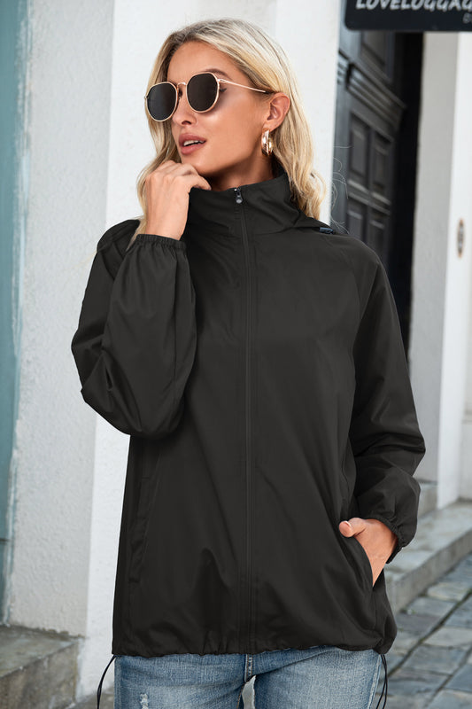 Zip Up Wind Hooded Jacket - Absolute Fashion 2020