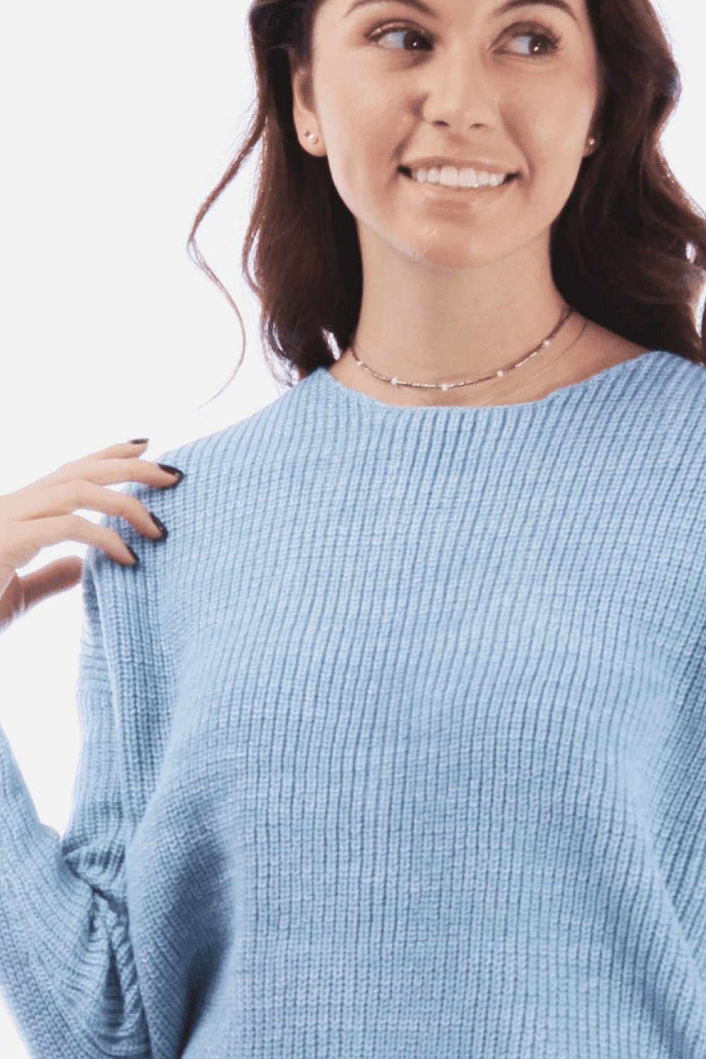 Sweater with Lace Up Back