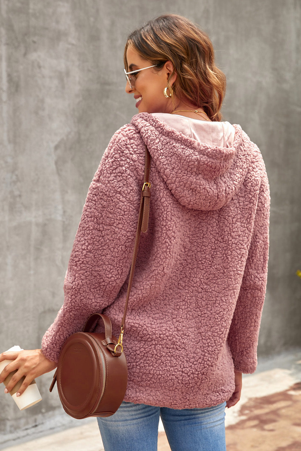 Zip Up Sherpa Hooded Coat - Absolute Fashion 2020