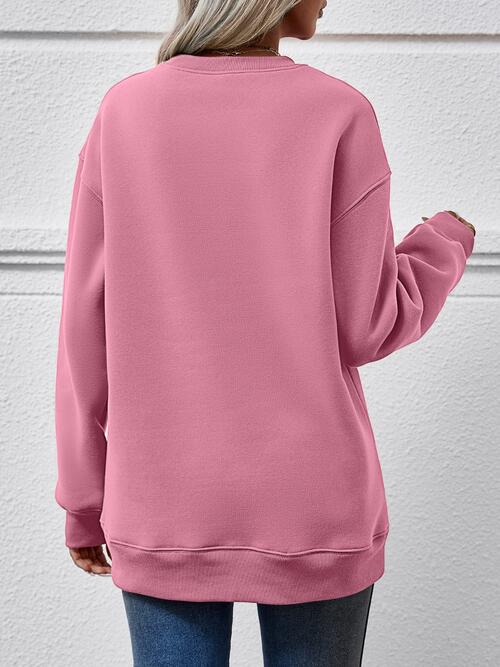 Letter Graphic Long Sleeve Sweatshirt - Absolute fashion 2020