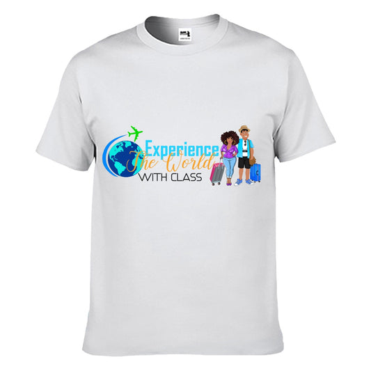 Experience The World With Class LLC Men‘s Crew Neck T-shirt | Gildan 210GSM Cotton (DTG)