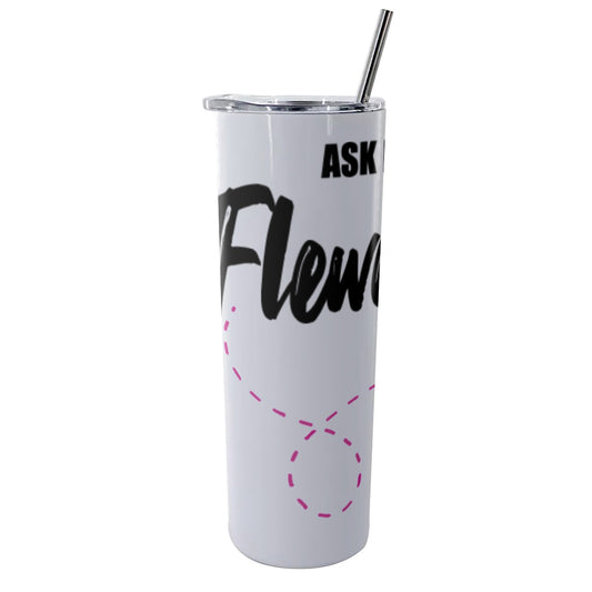 Flew Out Glitter Tumbler With Stainless Steel Straw 20oz