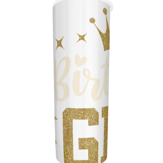 Birthday Girl Tumbler with twinkle surface  20oz