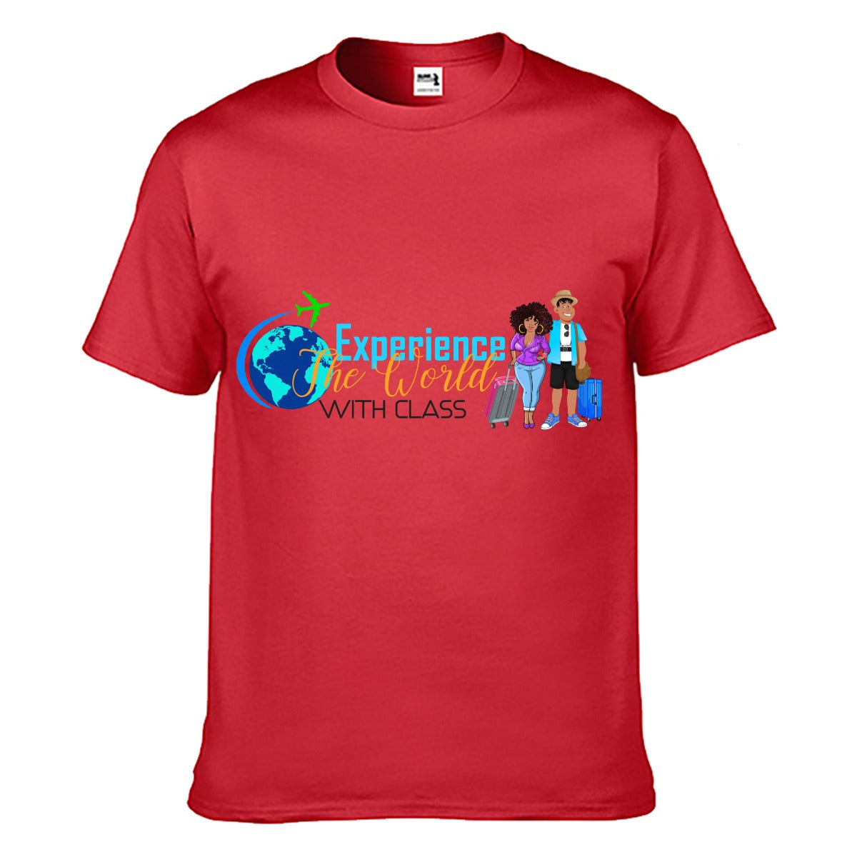 Experience The World With Class LLC Men‘s Crew Neck T-shirt | Gildan 210GSM Cotton (DTG)