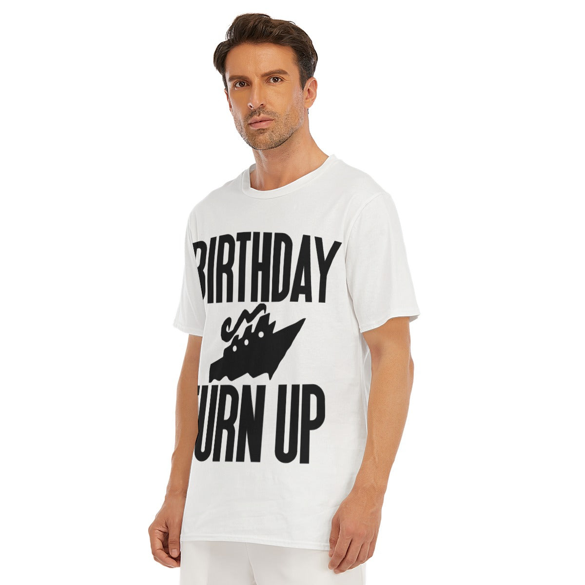 Birthday Cruise Turn-Up Men's O-Neck T-Shirt | 190GSM Cotton