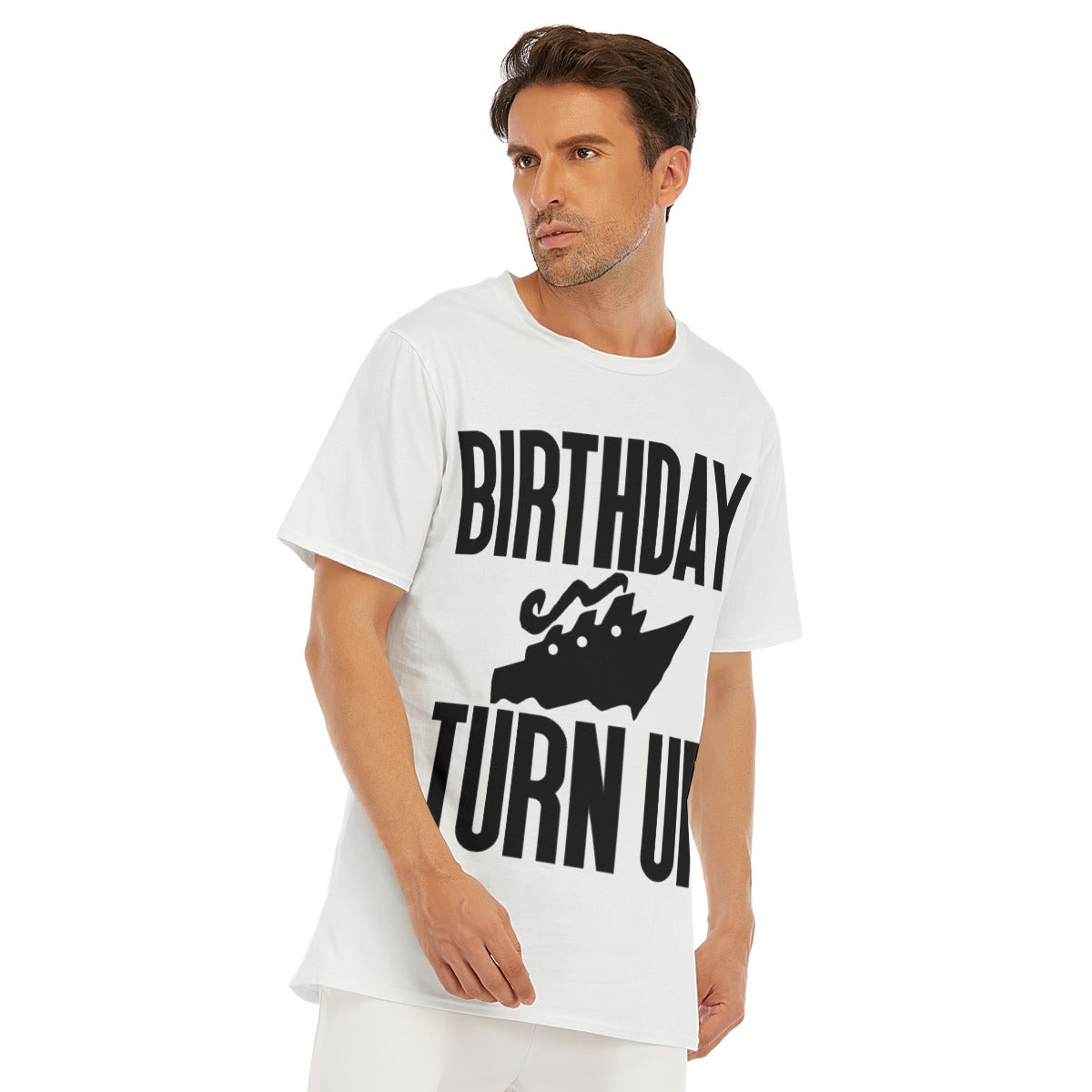 Birthday Cruise Turn-Up Men's O-Neck T-Shirt | 190GSM Cotton
