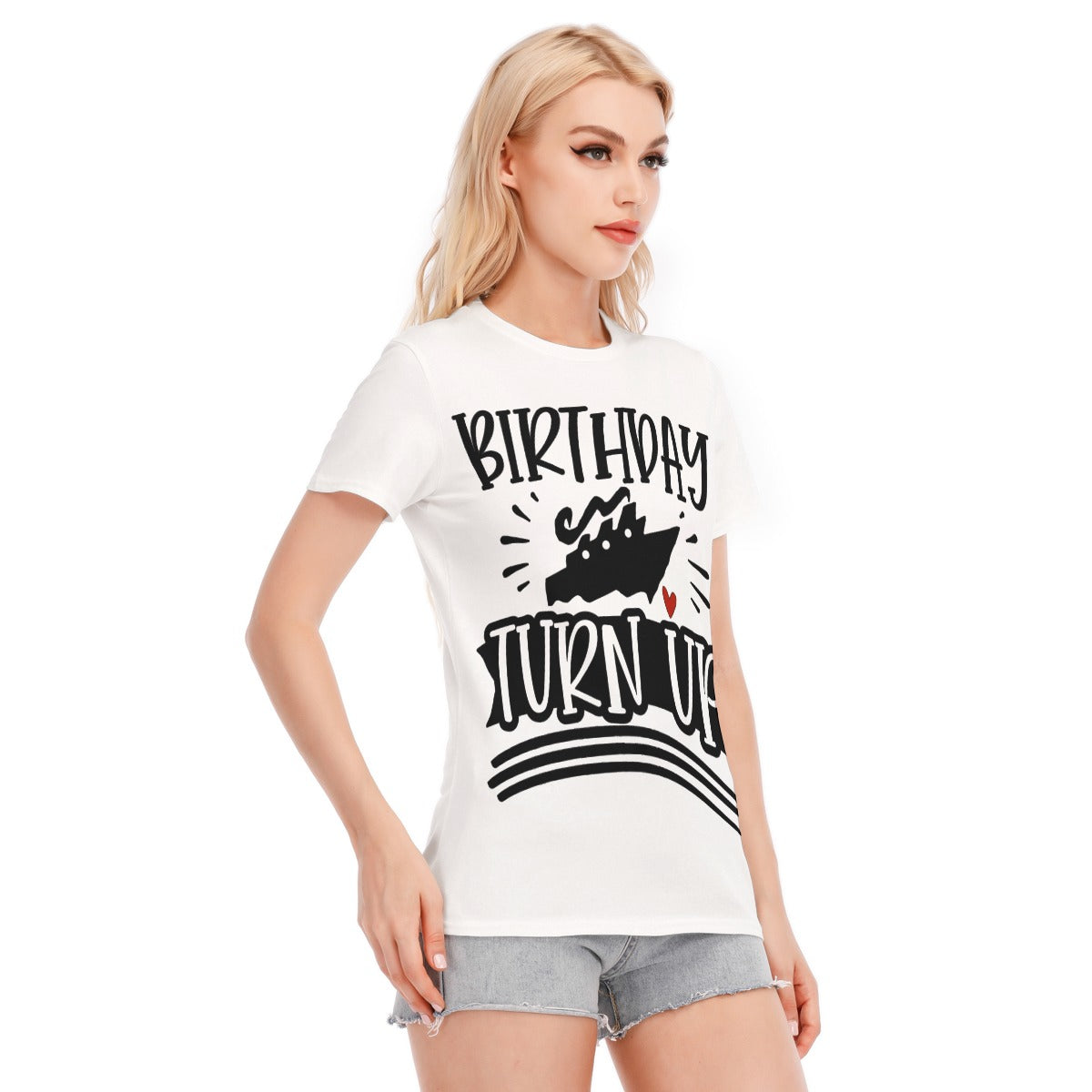 Birthday Cruise Turn-Up Women's Round Neck T-Shirt | 190GSM Cotton