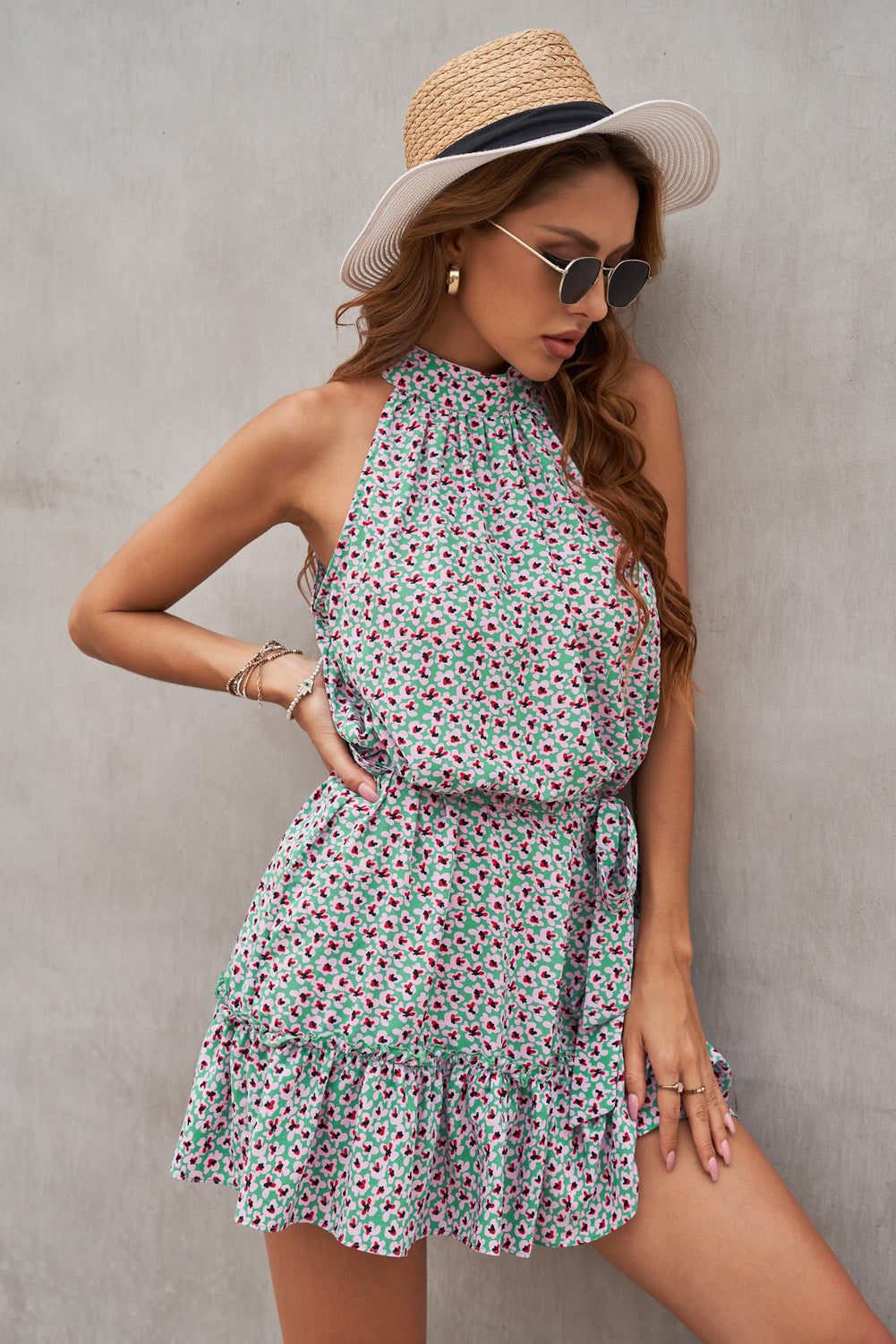 Floral Halter Dress - Absolute Fashion 2020