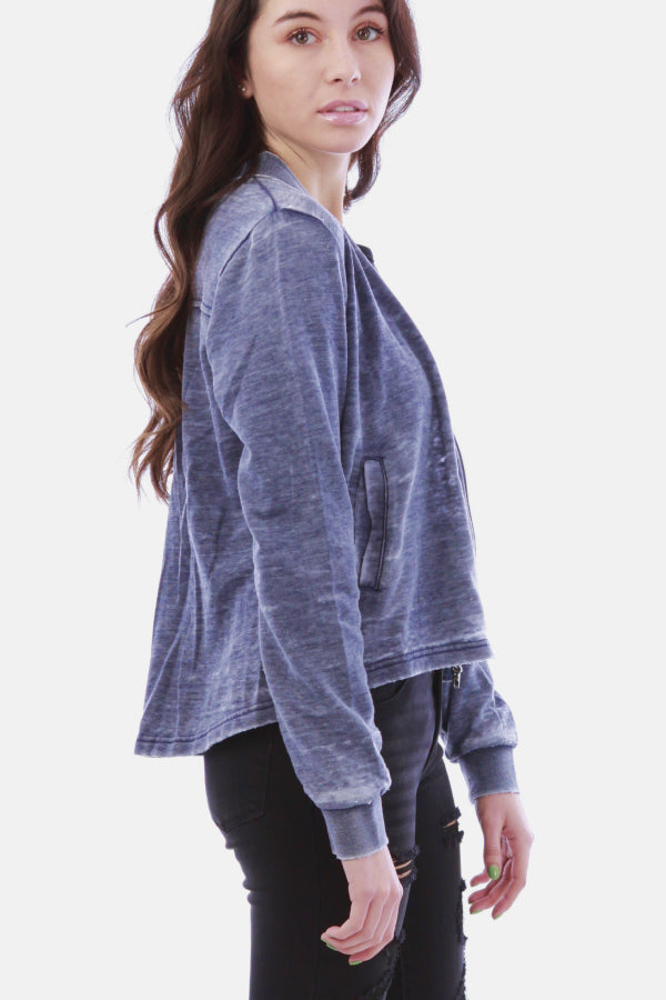 Vintage Wash Fleece Lined Hilo Top