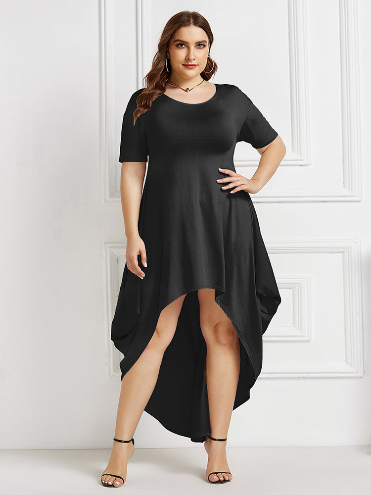 High Low Short Sleeve Dress - Absolute Fashion 2020