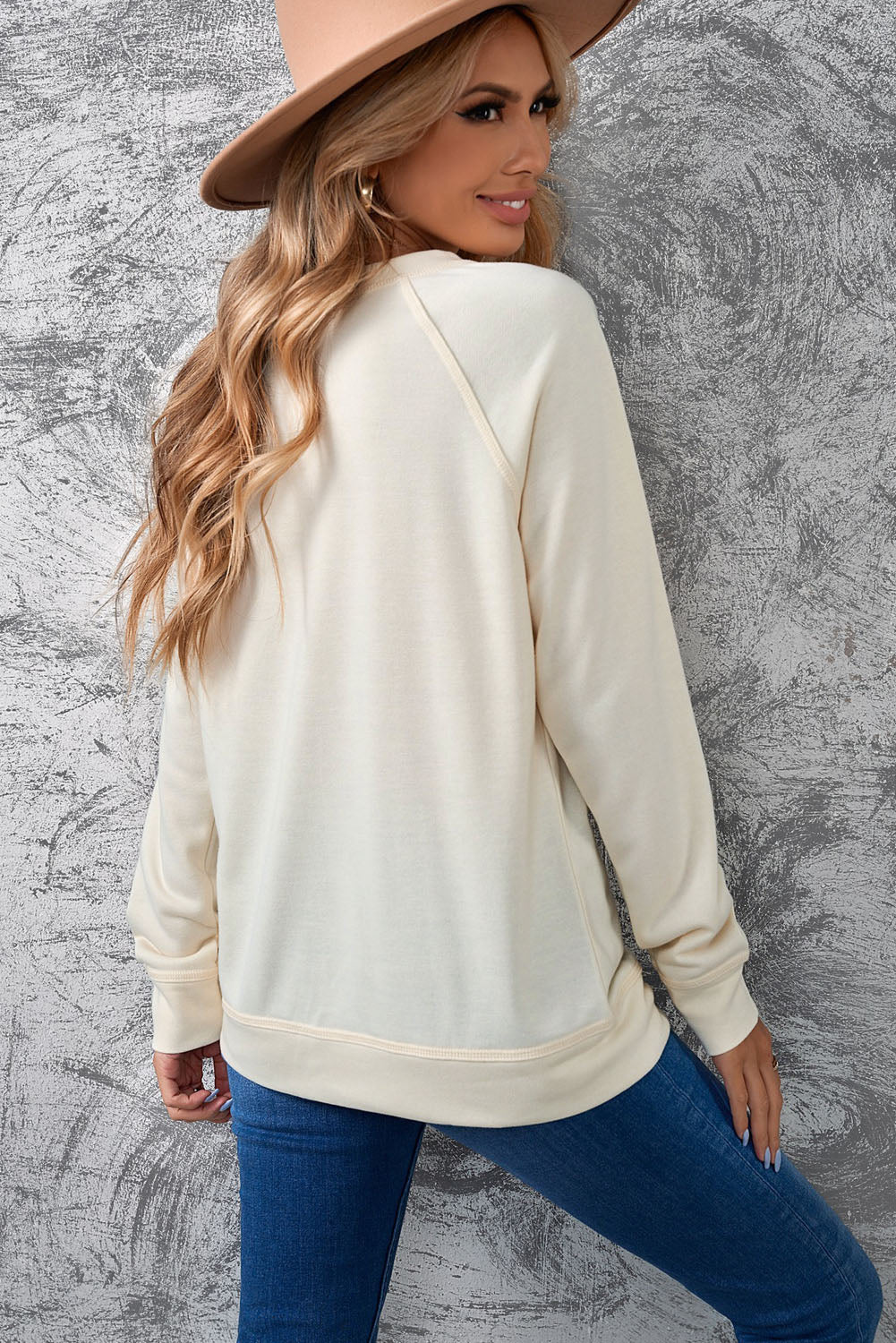 Halloween Pumpkin Graphic Raglan Sleeve Sweatshirt