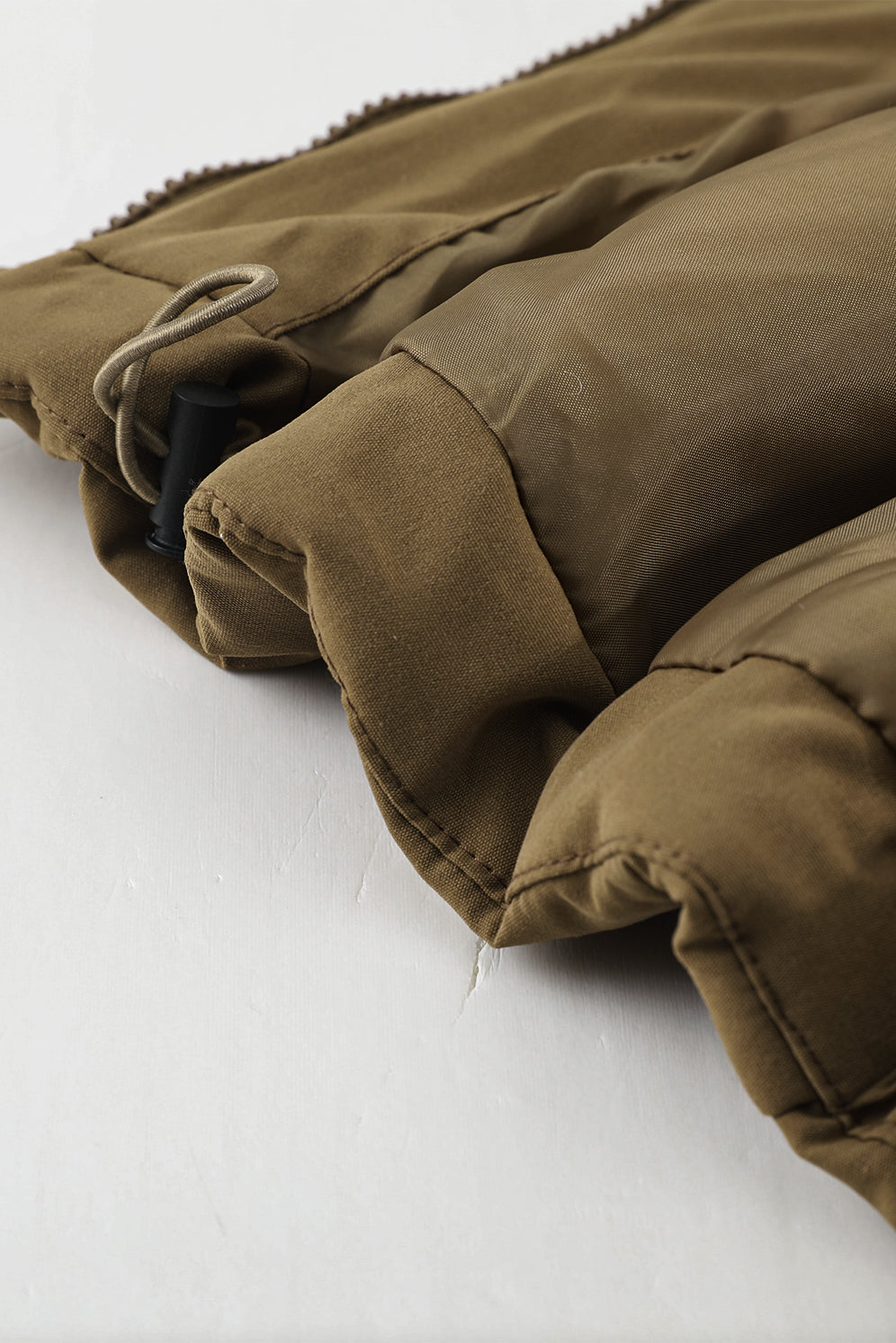 Drawstring Hem Hooded Jacket with Pockets