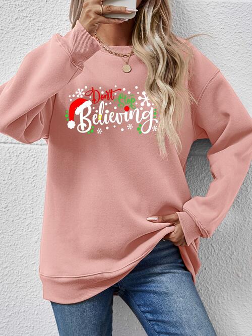 Letter Graphic Long Sleeve Sweatshirt - Absolute fashion 2020