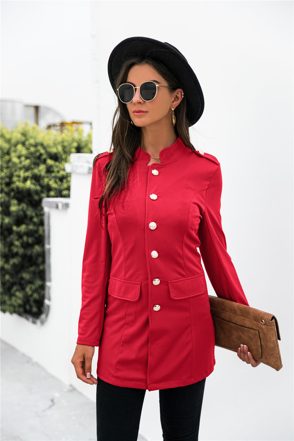 Single Breasted Pocketed Blazer - Absolute Fashion 2020