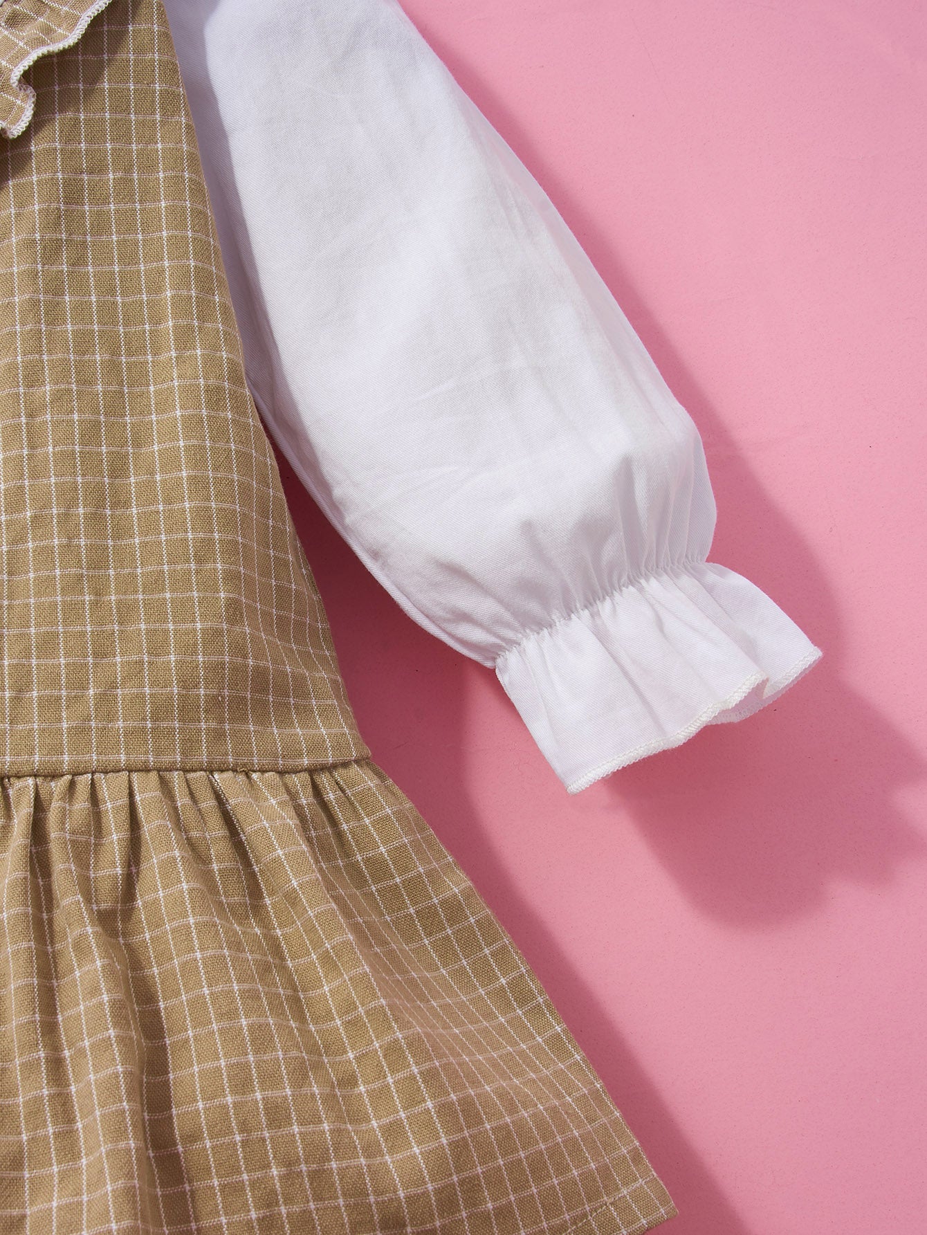 Baby Ruffle Hem Dress with Bow Detail