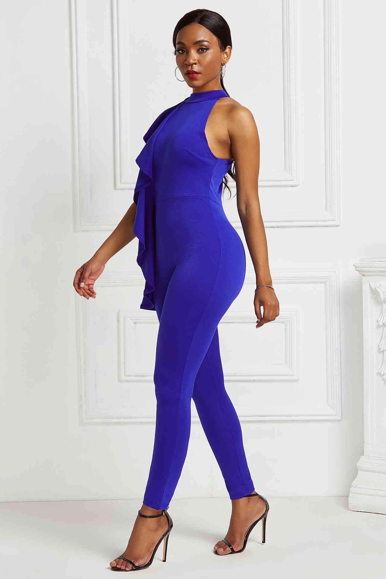 Flounced Sleeveless Jumpsuit - Absolute Fashion 2020