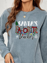 SANTA'S FAVORITE TEACHER Graphic Sweatshirt - Absolute fashion 2020