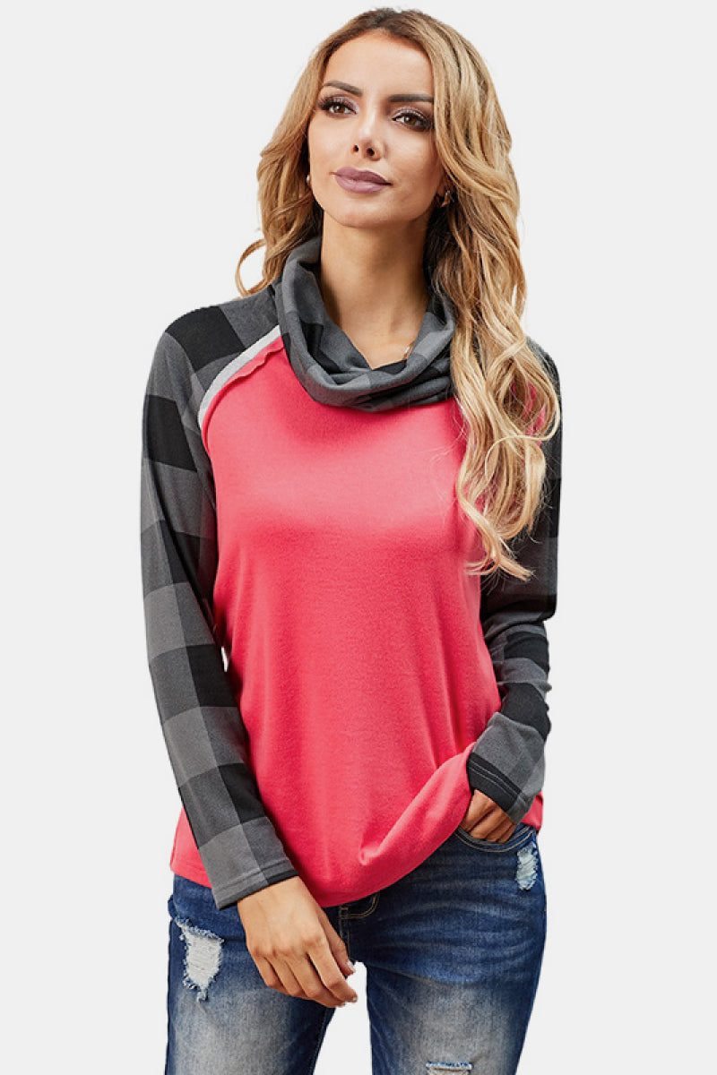 Contrast Striped Turtle Neck Tee - Absolute Fashion 2020