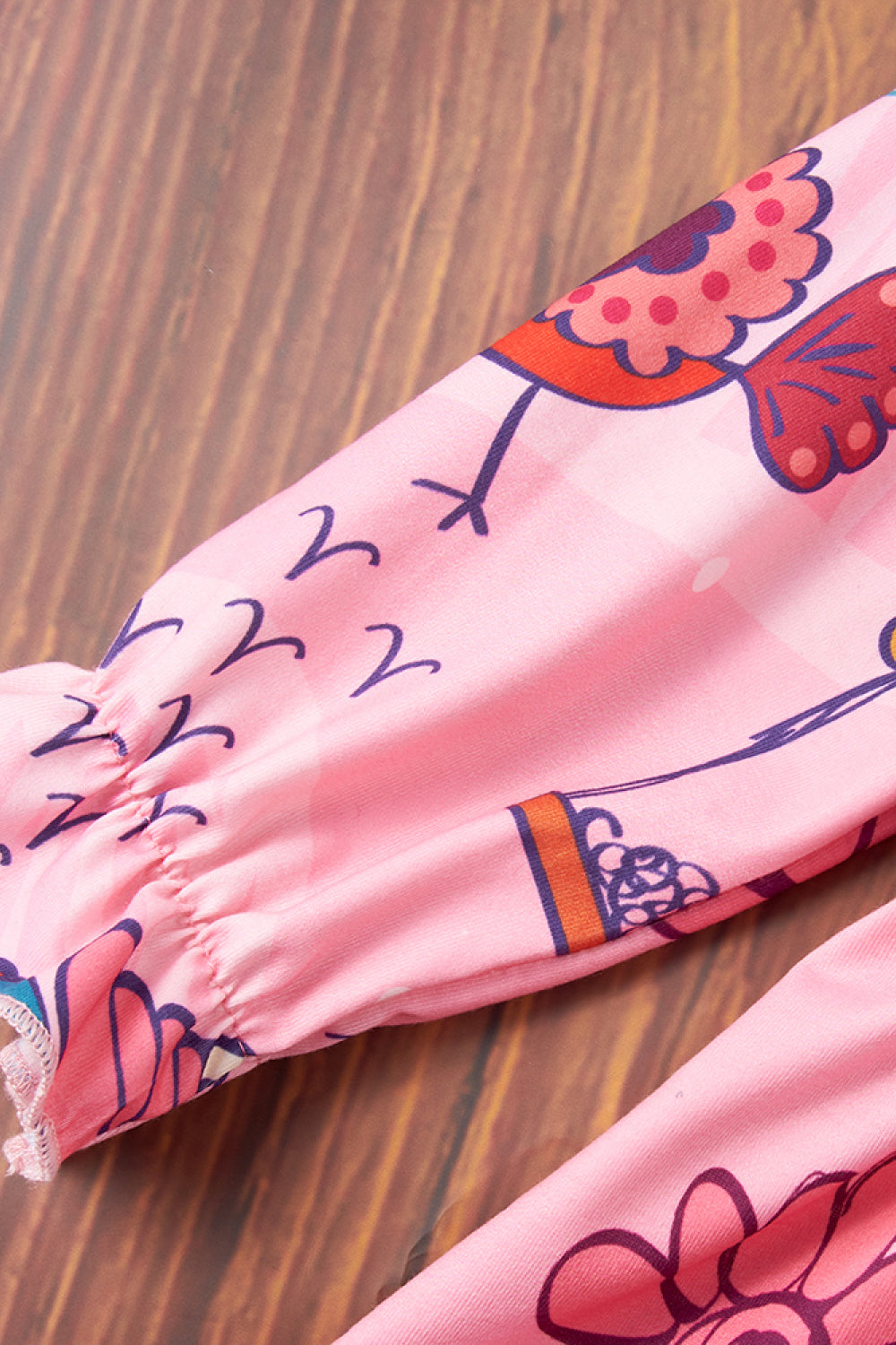 Baby Girl Bird Print Collared Dress