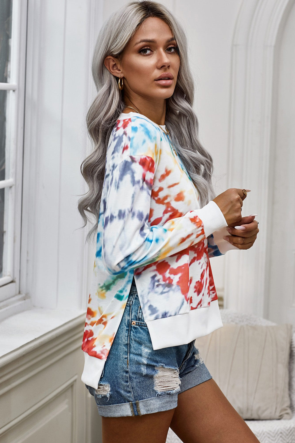 Tie-Dye High Low Sweatshirt - Absolute Fashion 2020