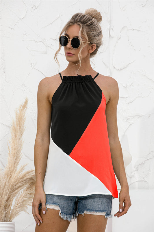 Color Block Halter Top - Absolute Fashion 2020