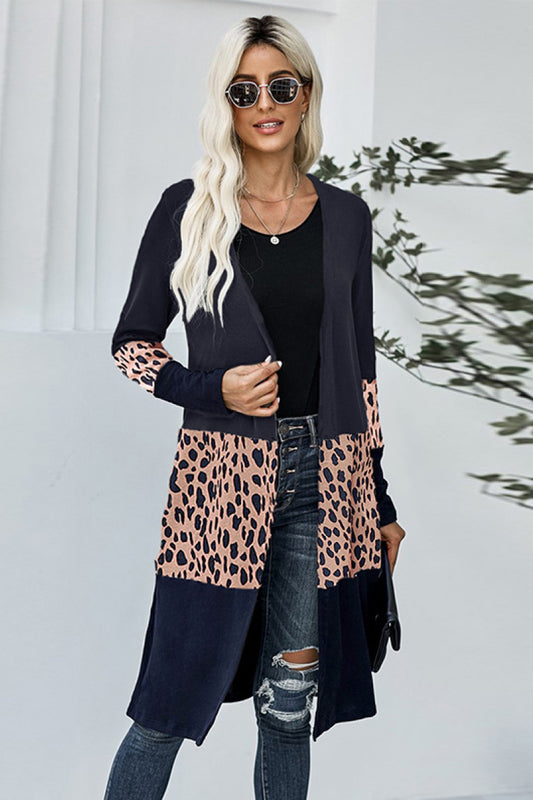 Color Block Open Front Cardigan - Absolute Fashion 2020