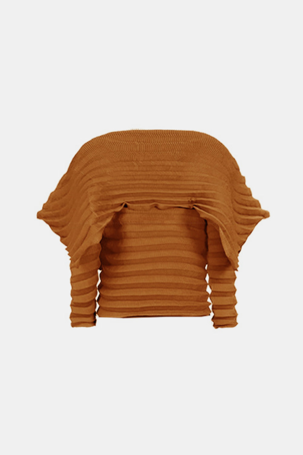 Accordion Pleated Cape Collar Top