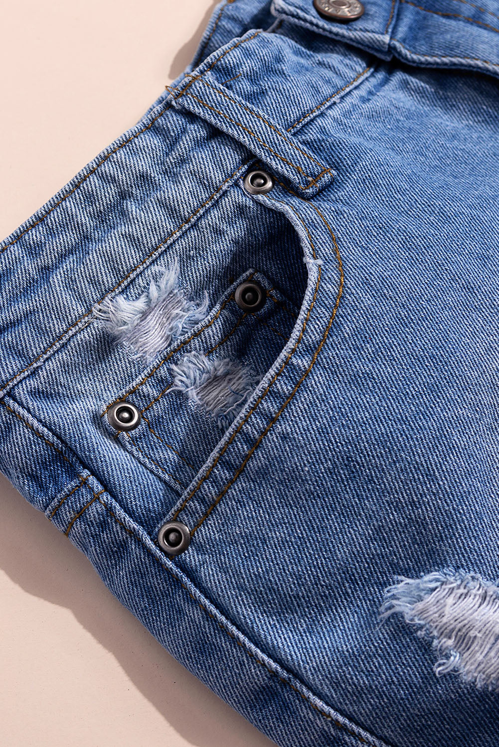 High Rise Distressed Denim Shorts - Absolute Fashion 2020