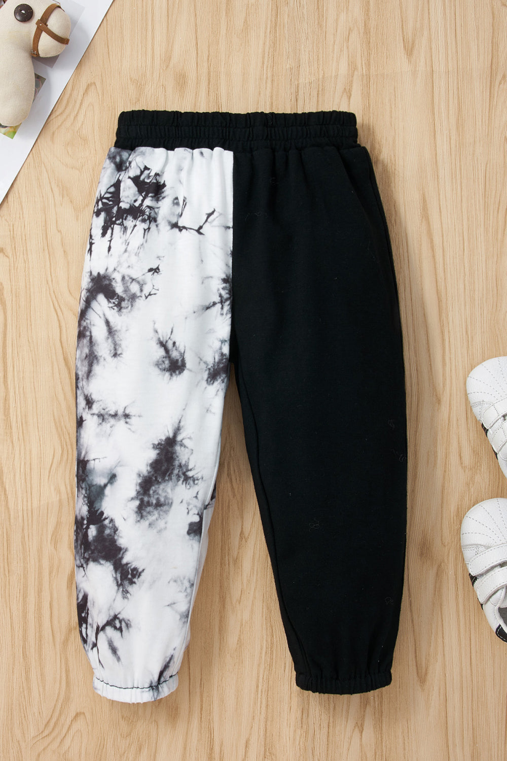 Baby Girls' Tie-Dye Cropped Hoodie and Spliced Pants