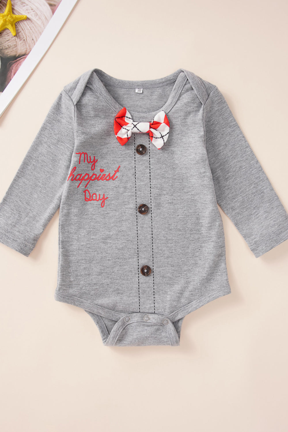 Baby Argyle Bowtie Bodysuit and Pants Set