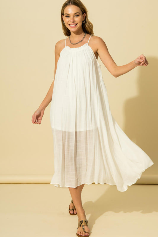Boho Thin Strap Midi Dress - Absolute Fashion 2020