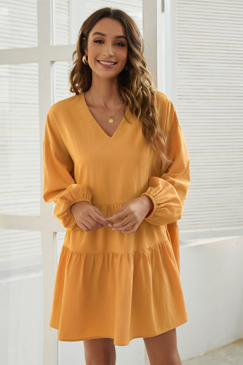 Puff Sleeve Tiered Dress - Absolute Fashion 2020