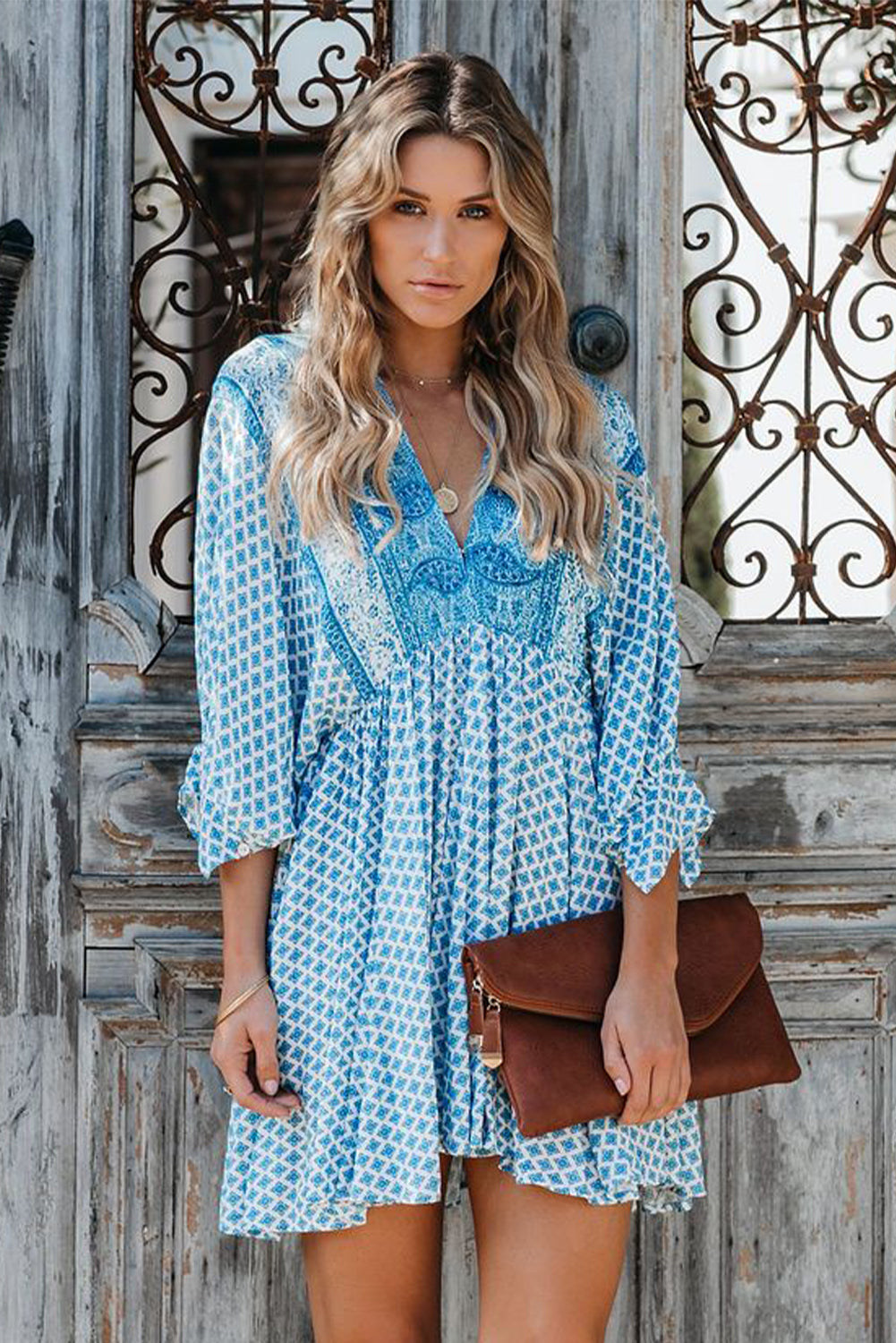 Bohemian Vintage Print Dress - Absolute Fashion 2020