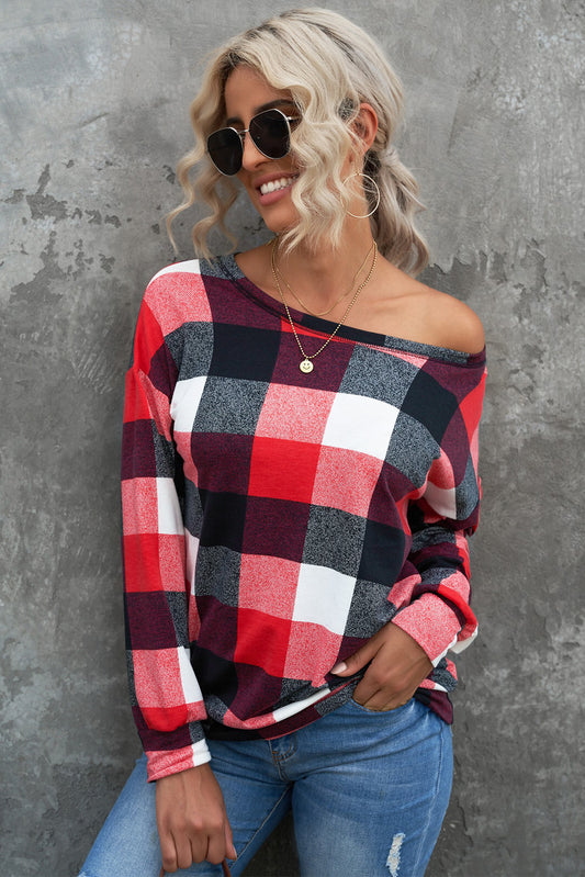 Buffalo Check Drop Shoulder Pullover - Absolute Fashion 2020