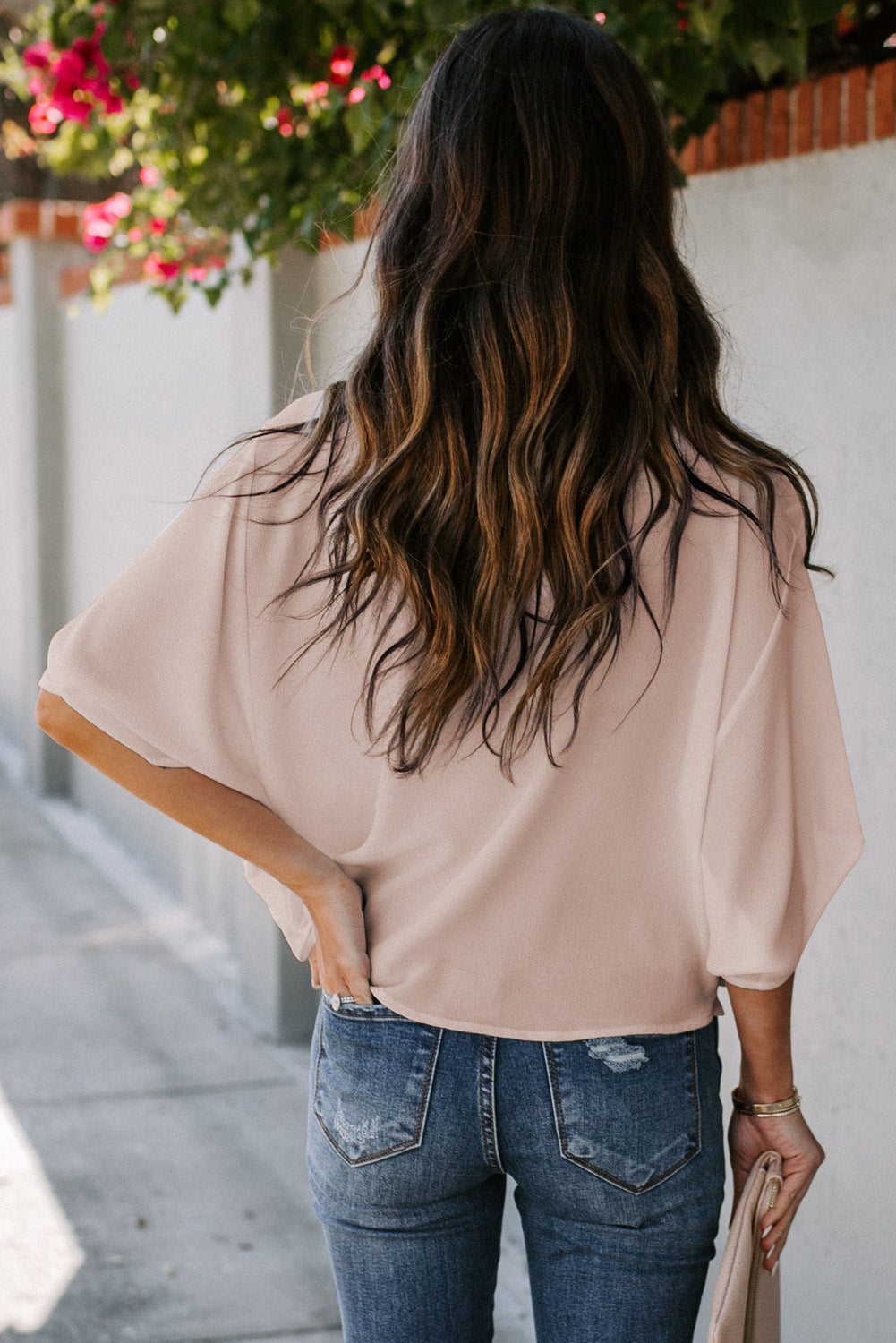 Short Sleeve Draped Blouse - Absolute Fashion 2020