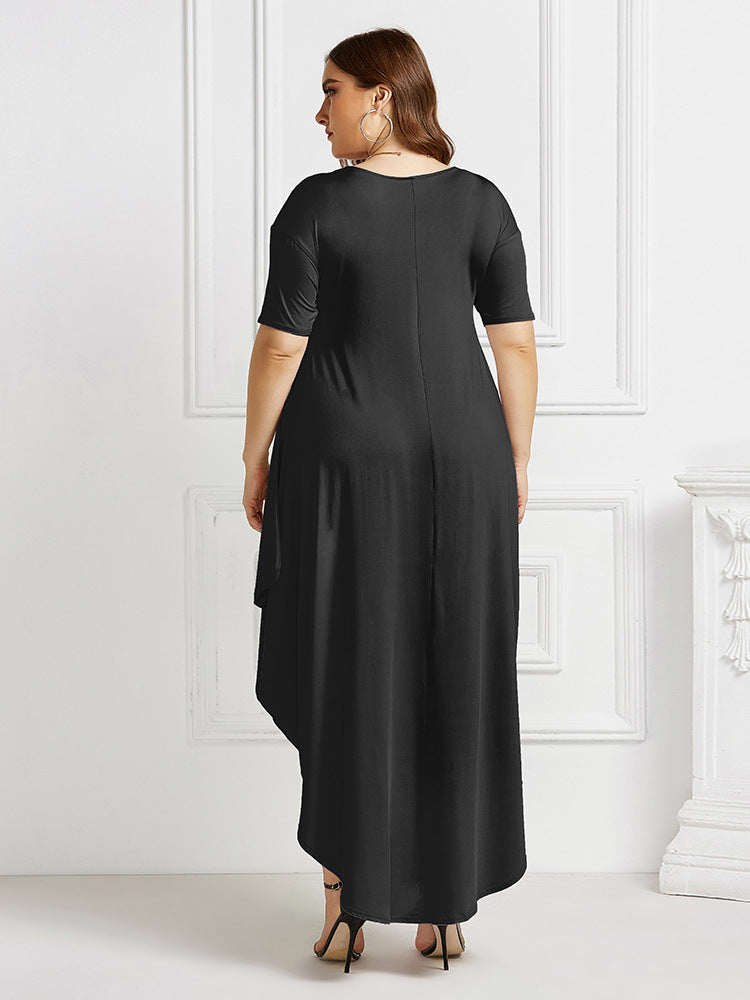 High Low Short Sleeve Dress - Absolute Fashion 2020