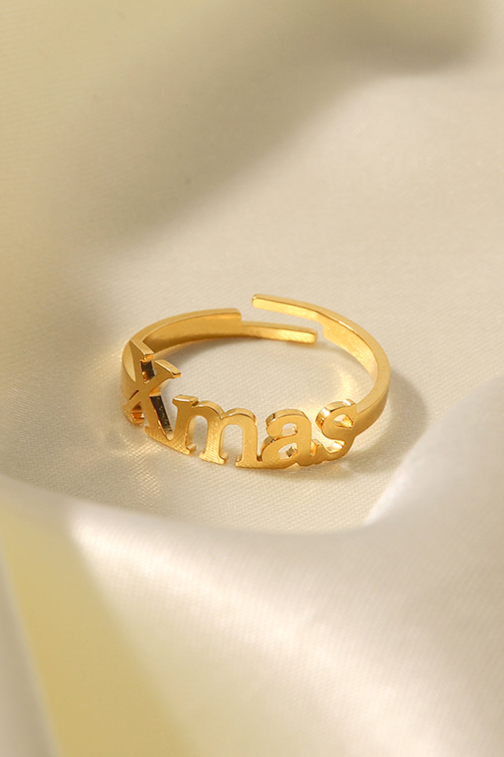 XMAS Letter Stainless Steel Ring
