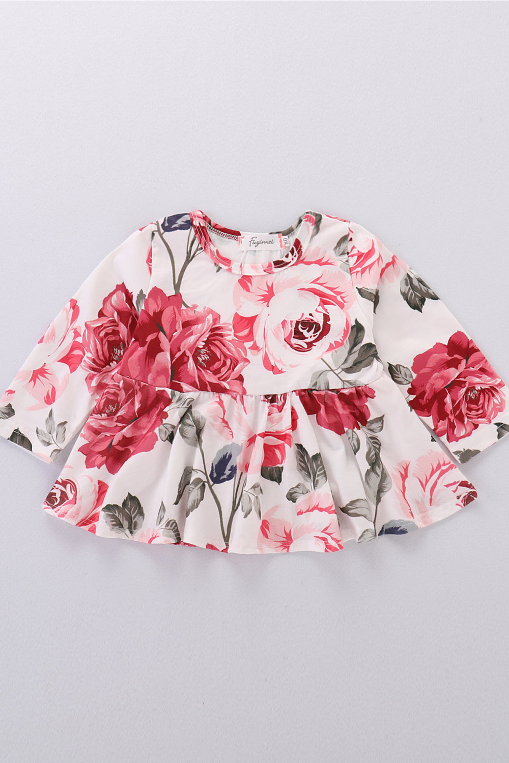 Girls Floral Top and Jeans Set