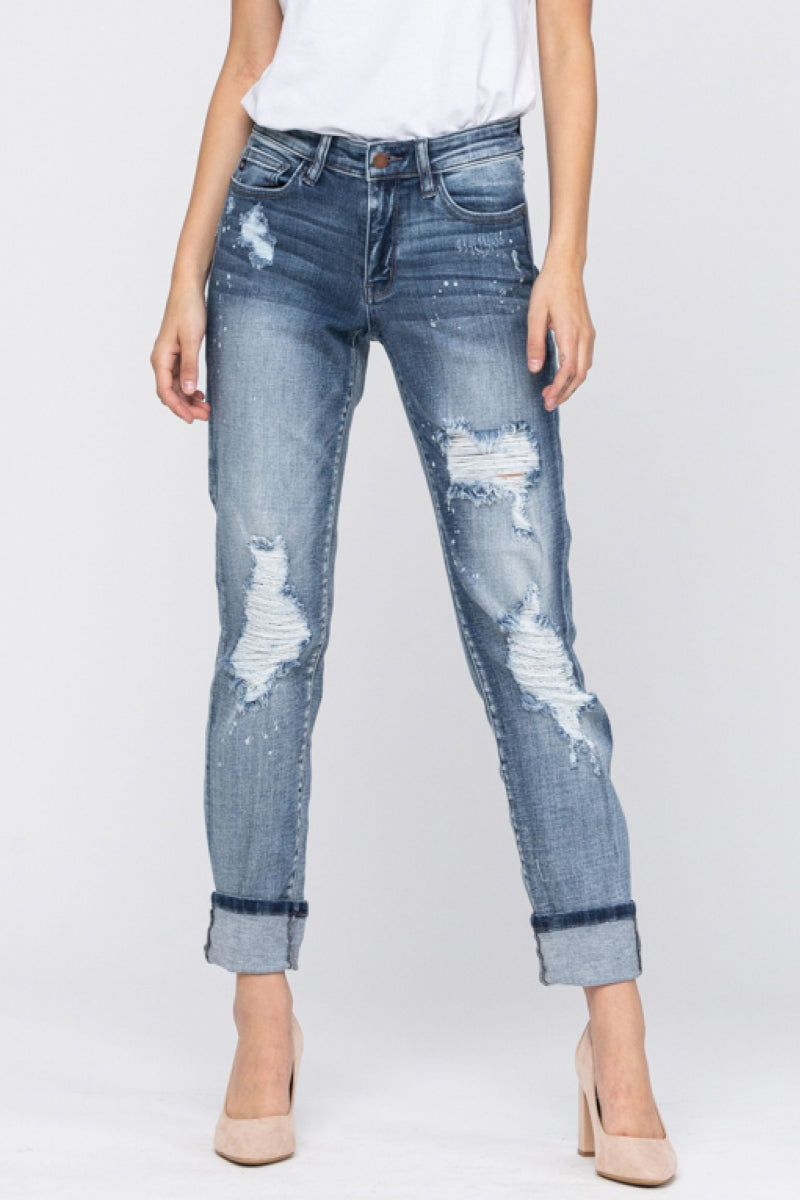 Destroyed Bleach Splatter Boyfriend - Absolute Fashion 2020